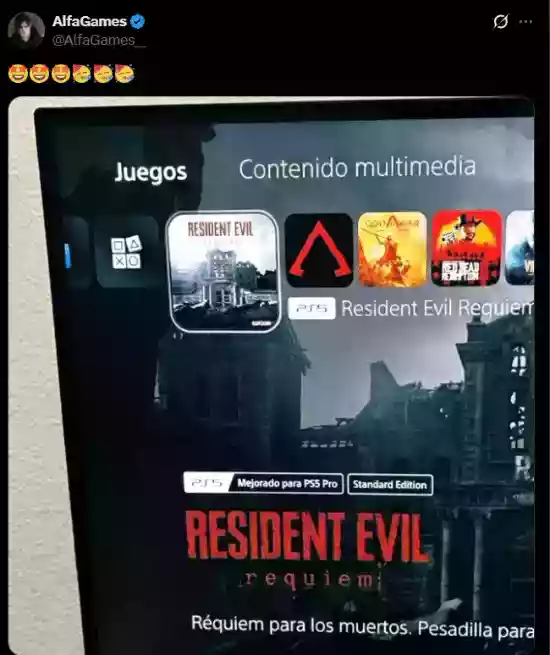 《生化危机9》疑偷跑!玩家自曝直接在PS5开玩了