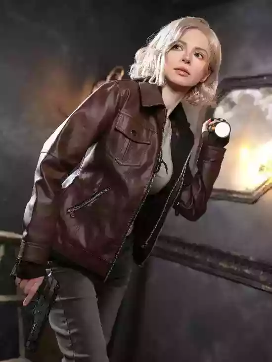 碍事梨体模COS《生化9》格蕾丝:金发碧眼绝美还原