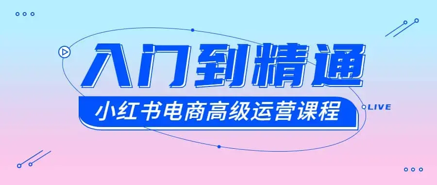 小红书电商高级运营课程（从入门到精通）