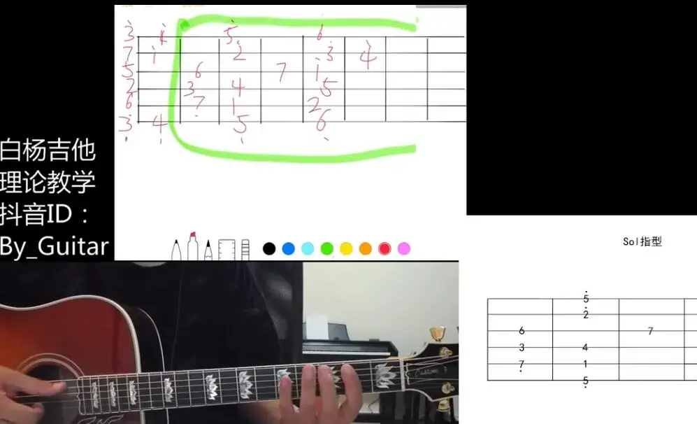抖音白杨吉他教程（白杨理论课程第一期+白杨吉他和声第二期）
