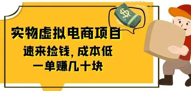 东哲日记：全网首创实物虚拟电商项目，速来捡钱，成本低，一单赚几十块！-图片1
