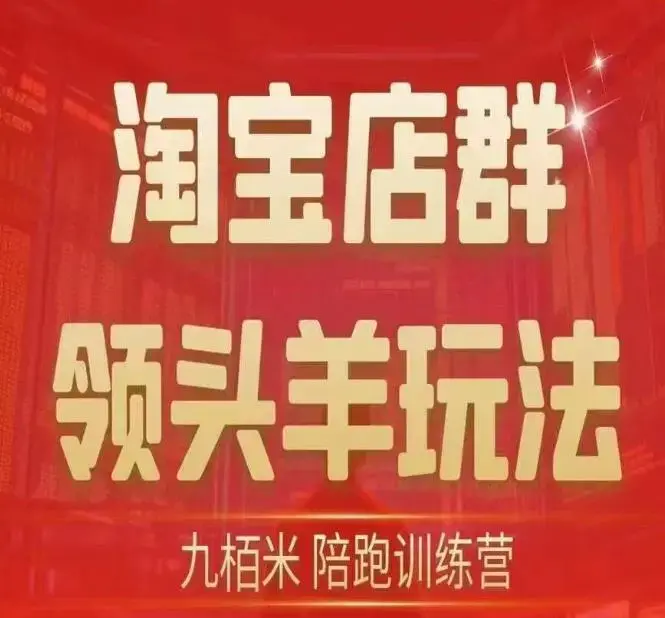 九栢米-淘宝店群领头羊玩法，教你整个淘宝店群领头羊玩法以及精细化/终极蓝海/尾销等内容