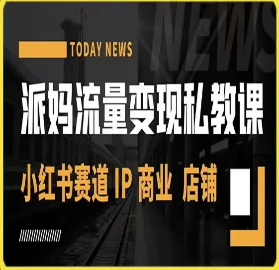 派妈流量变现私教课，小红书赛道IP  商业  店铺