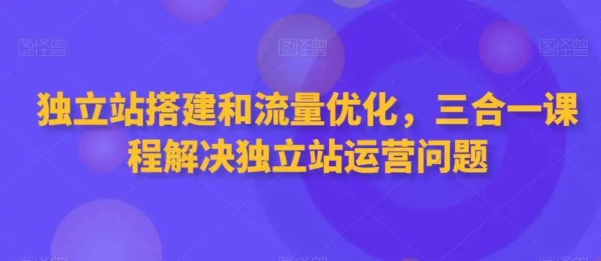 独立站搭建和流量优化三合一解决运营