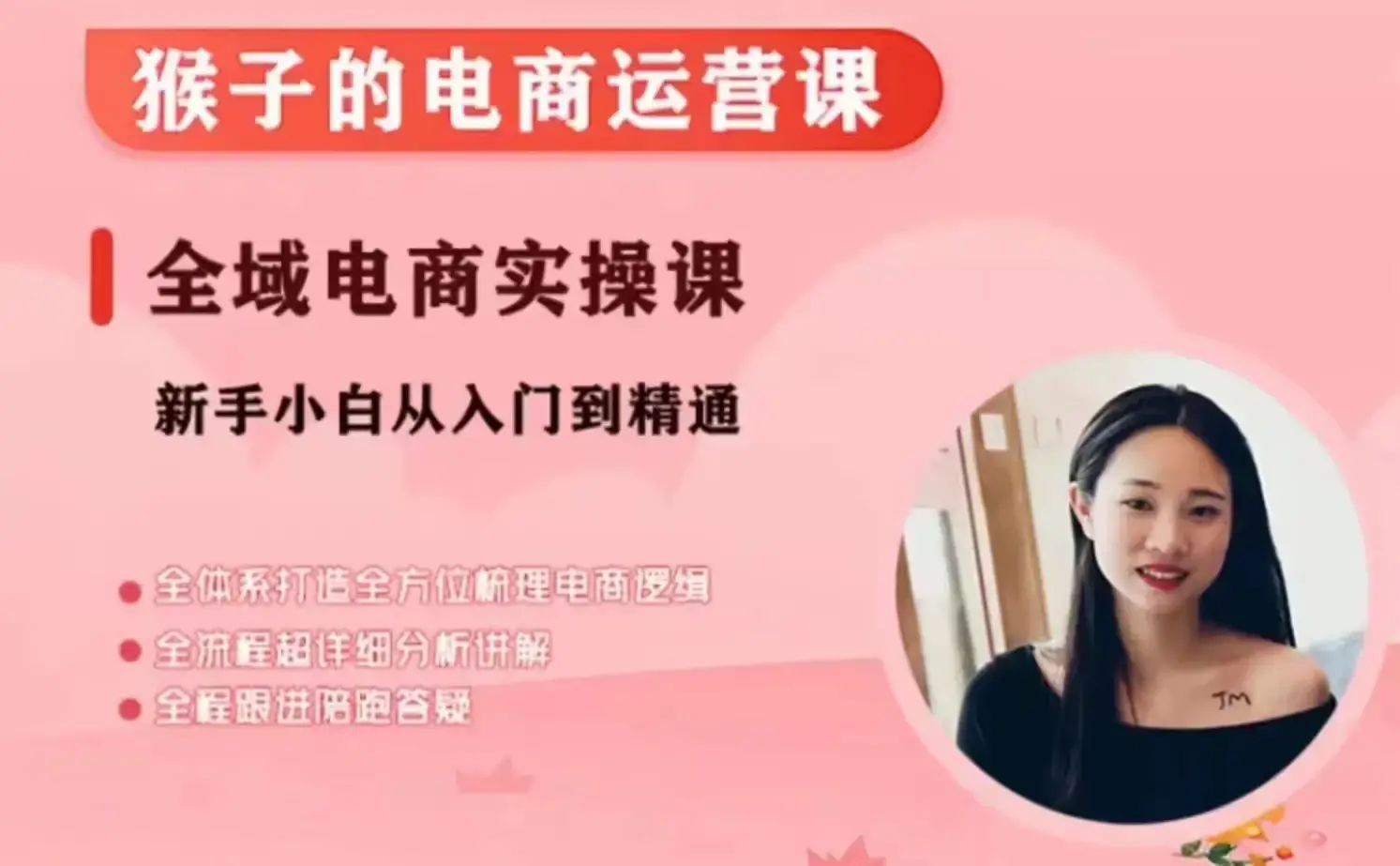 猴子电商小红书电商运营课，从入门到精通，全域电商实操课