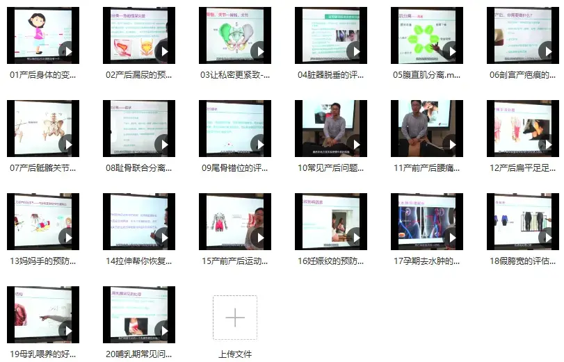 完整的产前产后孕妇康复20节课程