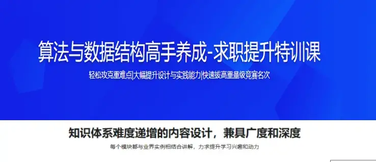 算法与数据结构高手养成-求职提升特训课1299元（完结）