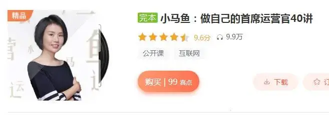 小马鱼:做自己的首席运营官40讲(大厂牌运营心法)