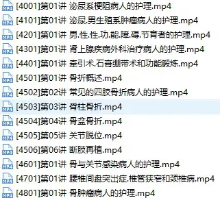 主管护师证考试之外科护理学培训讲座视频教程全集(含练习题和资料)