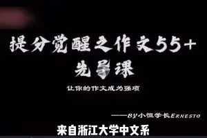 小恒学长Ernesto 提分觉醒之作文55+作文全套上分系统课