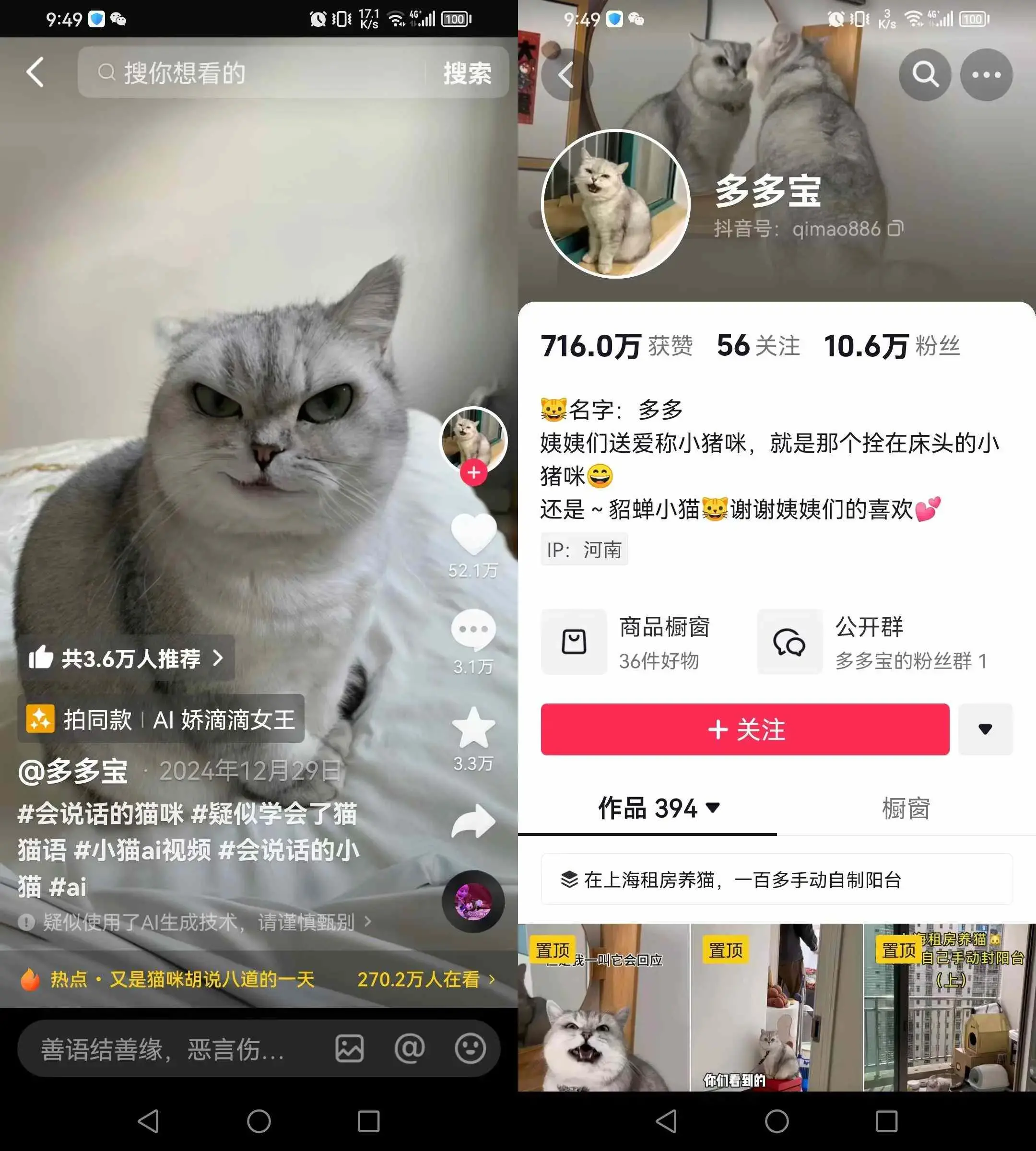 AI技术让动物“开口说话”全程手机操作涨粉10W+，小白轻松上手