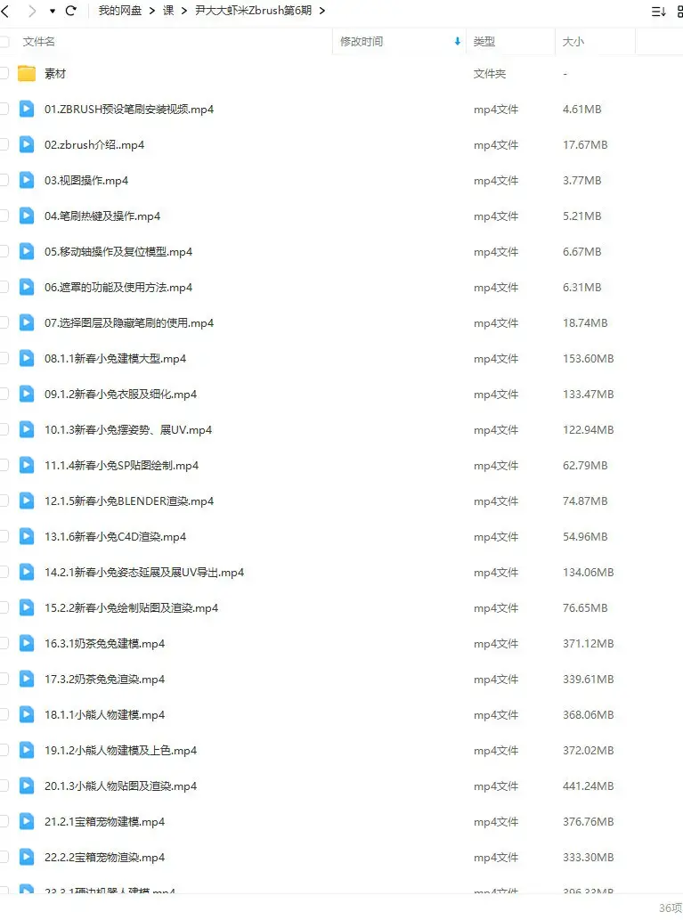 尹大大虾米Zbrush训练营第6期