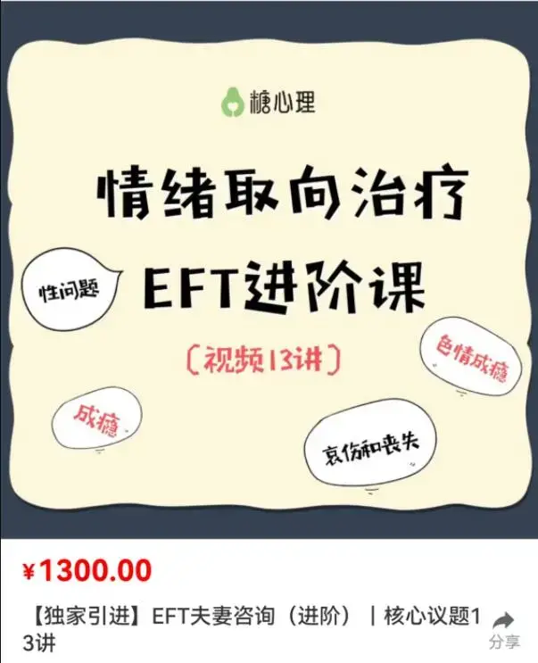 EFT夫妻咨询进阶核心13讲 价值1300元