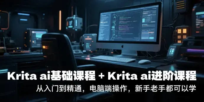 鬼鲛先生krita ai基础课程+Krita ai进阶课程，从入门到精通，电脑端操作，新手老手都可以学