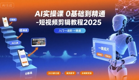 小章AI实操课0基础到精通-短视频剪辑教程2025