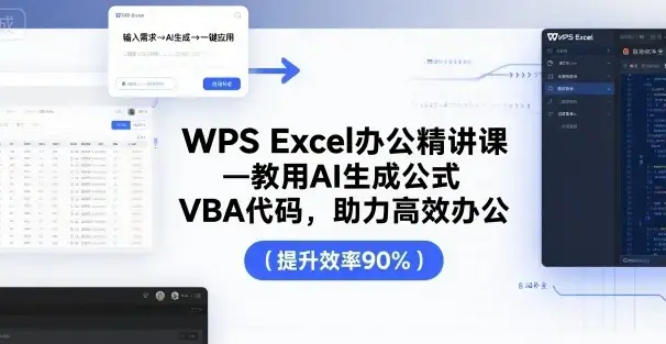 夏老师WPS Excel办公精讲课，教用AI生成公式，VBA代码助力高效办公