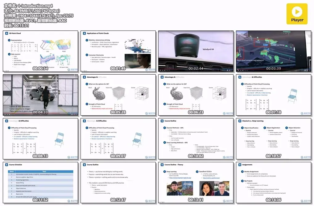 深蓝学院 三维点云课程（带资料百度网盘下载）