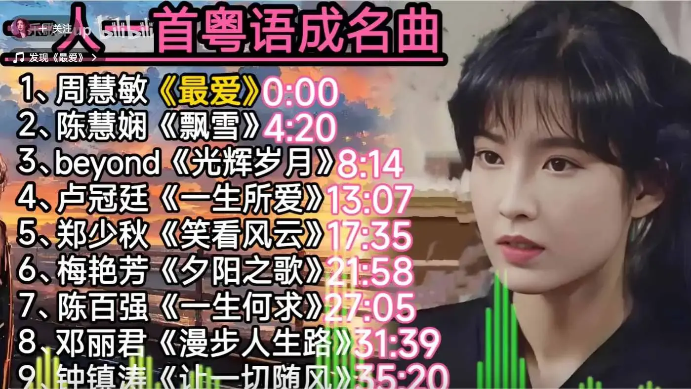 车载无损音质粤语珍藏版老歌708090怀旧成名曲