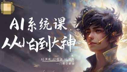 从小白到大神系统学AI，AI声音-AI绘画-AI视频一门课全掌握