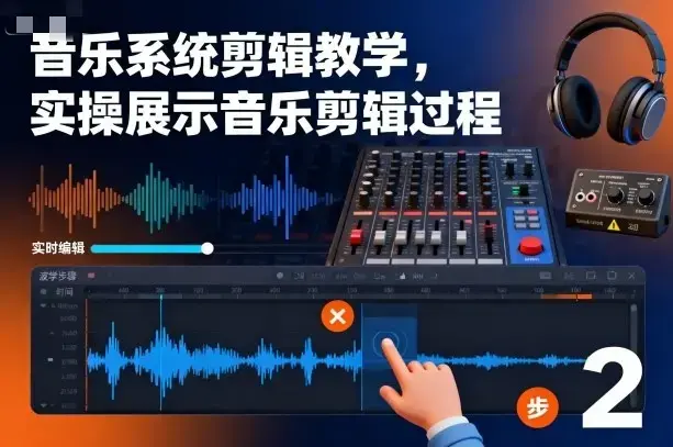 影像社音乐系统剪辑教学，实操展示音乐剪辑过程