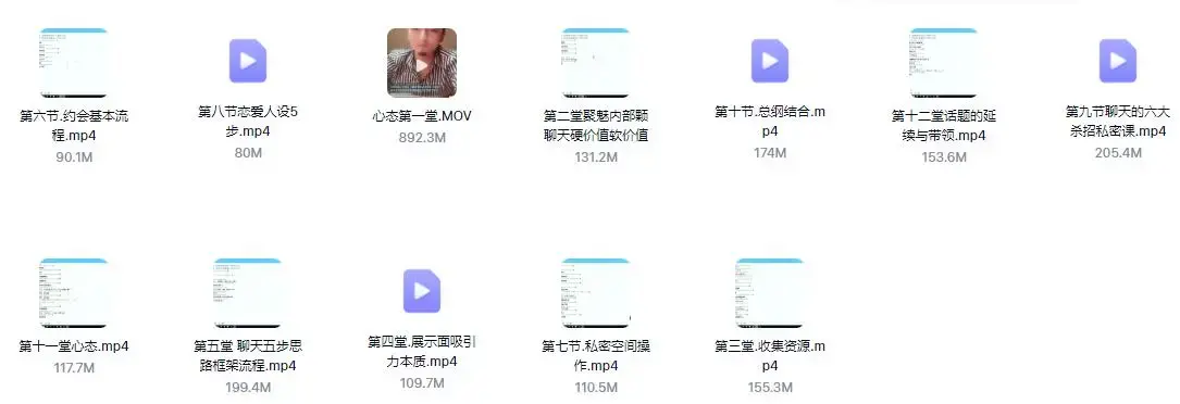 聚魅情感《女神倒追的秘密》第一期内部课程