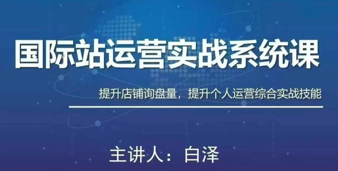 白老师·国际站运营实战系统（高质量询盘增长课）(部分更新)