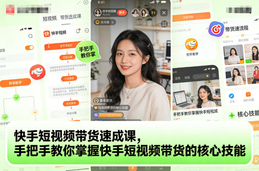 快手短视频带货速成课，手把手教你掌握短视频带货的核心技能