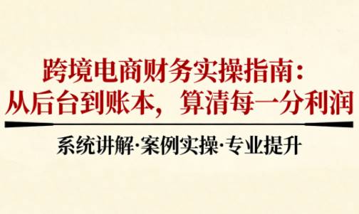 2025跨境电商财务实操指南