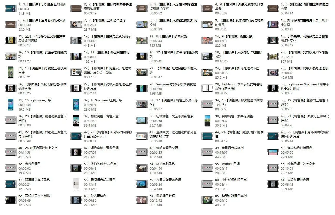 蔡仲杨《手机拍照调色系统课》从小白到精通