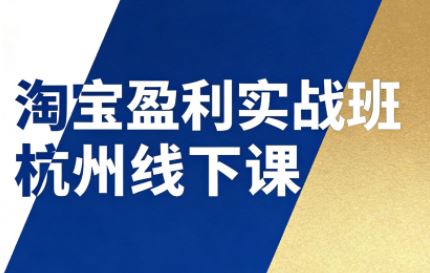 爱上黄昏淘宝盈利实战班杭州线下课12月26-28日（音频+字幕）